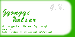 gyongyi walser business card